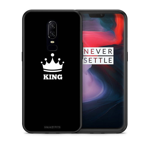 Θήκη OnePlus 6 King Valentine από τη Smartfits με σχέδιο στο πίσω μέρος και μαύρο περίβλημα | OnePlus 6 King Valentine case with colorful back and black bezels