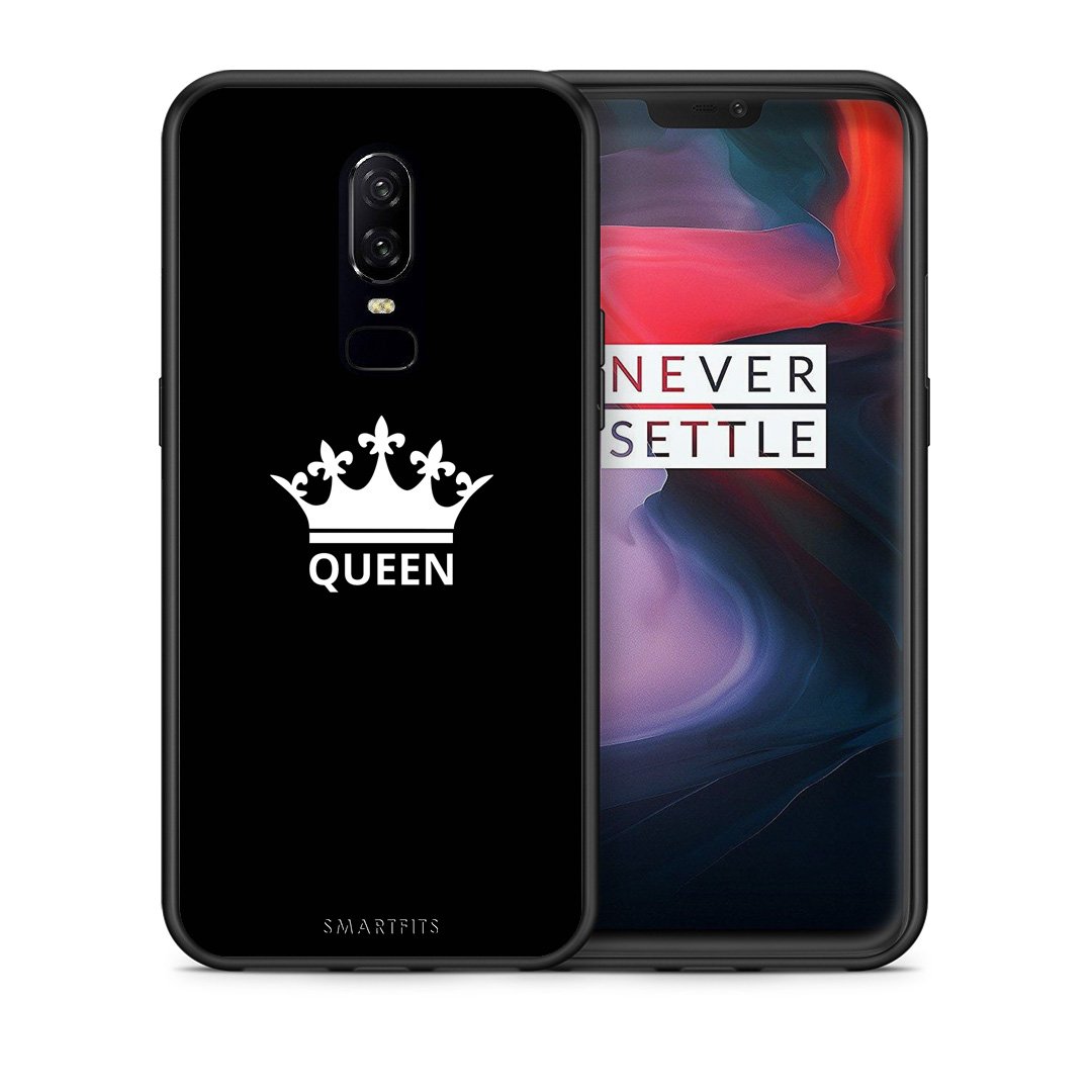 Θήκη OnePlus 6 Queen Valentine από τη Smartfits με σχέδιο στο πίσω μέρος και μαύρο περίβλημα | OnePlus 6 Queen Valentine case with colorful back and black bezels