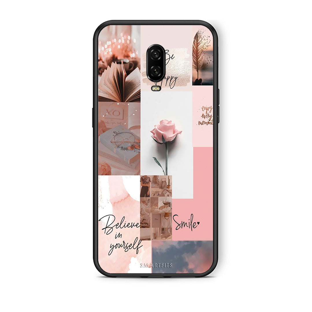 OnePlus 6T Aesthetic Collage θήκη από τη Smartfits με σχέδιο στο πίσω μέρος και μαύρο περίβλημα | Smartphone case with colorful back and black bezels by Smartfits