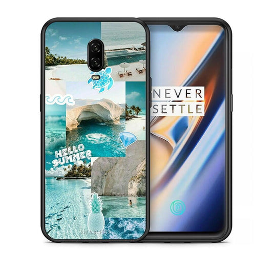 Θήκη OnePlus 6T Aesthetic Summer από τη Smartfits με σχέδιο στο πίσω μέρος και μαύρο περίβλημα | OnePlus 6T Aesthetic Summer case with colorful back and black bezels