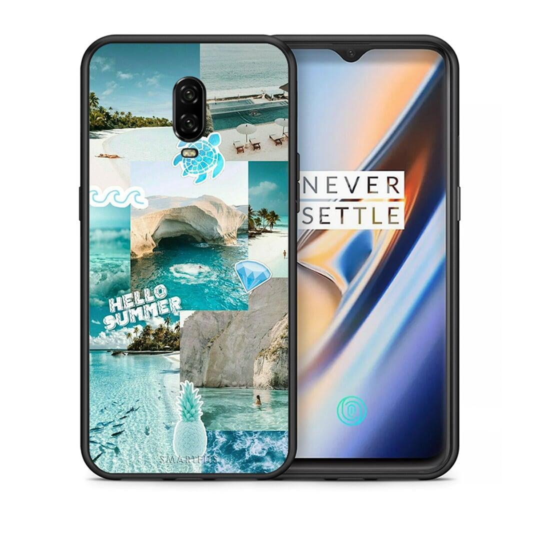 Θήκη OnePlus 6T Aesthetic Summer από τη Smartfits με σχέδιο στο πίσω μέρος και μαύρο περίβλημα | OnePlus 6T Aesthetic Summer case with colorful back and black bezels