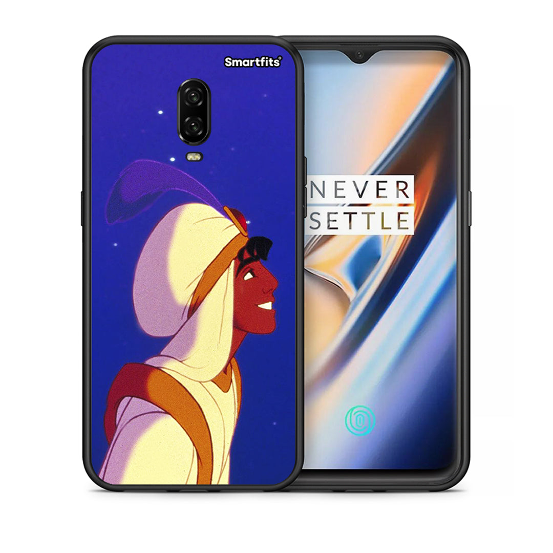 Θήκη OnePlus 6T Alladin And Jasmine Love 1 από τη Smartfits με σχέδιο στο πίσω μέρος και μαύρο περίβλημα | OnePlus 6T Alladin And Jasmine Love 1 case with colorful back and black bezels