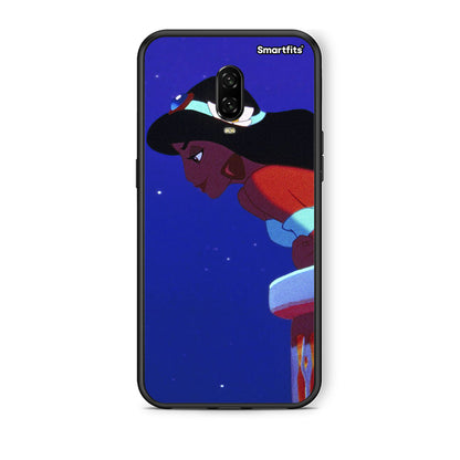 OnePlus 6T Alladin And Jasmine Love 2 θήκη από τη Smartfits με σχέδιο στο πίσω μέρος και μαύρο περίβλημα | Smartphone case with colorful back and black bezels by Smartfits