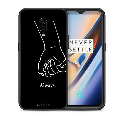 Θήκη Αγίου Βαλεντίνου OnePlus 6T Always & Forever 1 από τη Smartfits με σχέδιο στο πίσω μέρος και μαύρο περίβλημα | OnePlus 6T Always & Forever 1 case with colorful back and black bezels