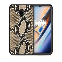 Thumbnail for Θήκη OnePlus 6T Fashion Snake Animal από τη Smartfits με σχέδιο στο πίσω μέρος και μαύρο περίβλημα | OnePlus 6T Fashion Snake Animal case with colorful back and black bezels