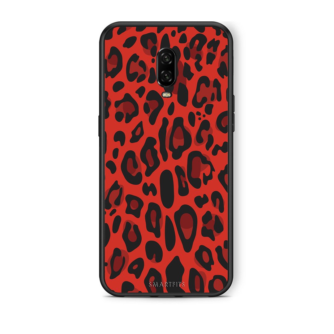 4 - OnePlus 6T Red Leopard Animal case, cover, bumper