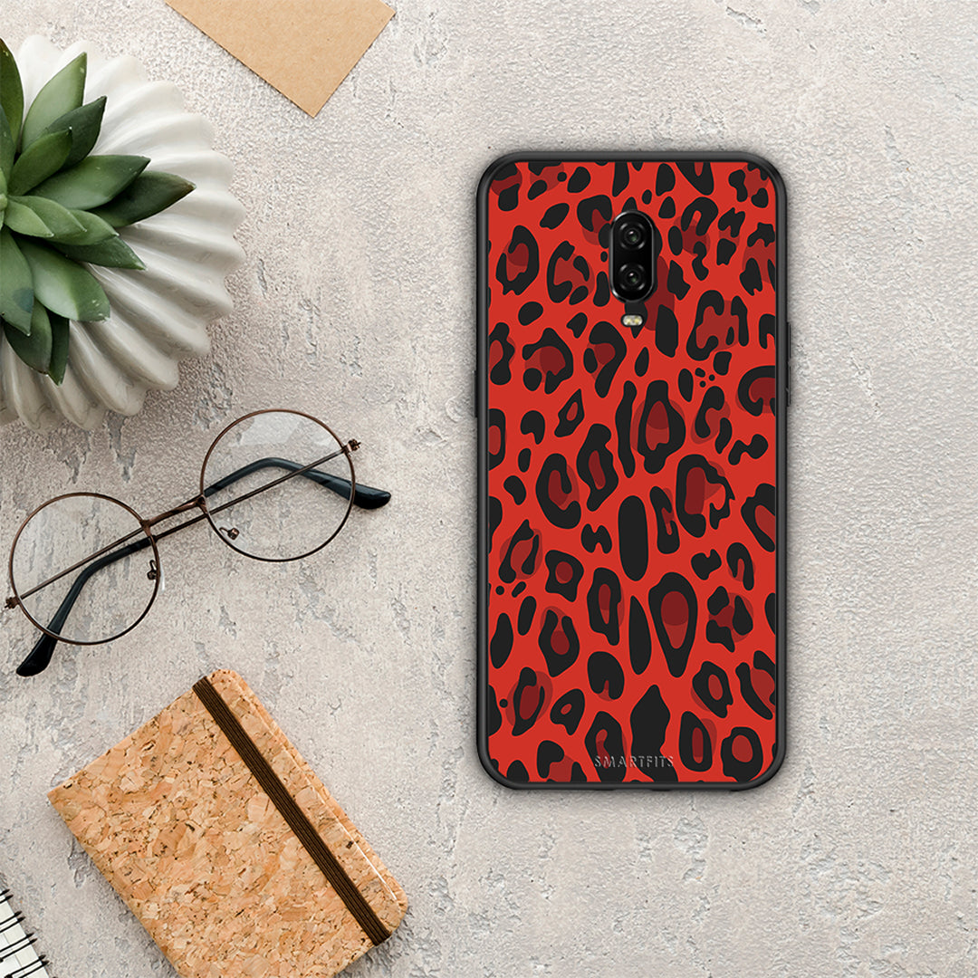 Animal Red Leopard - OnePlus 6T θήκη