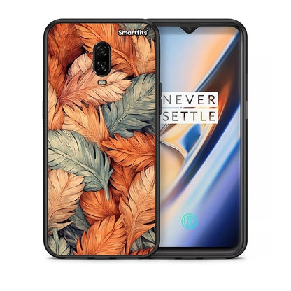 Θήκη OnePlus 6 Autumn Leaves από τη Smartfits με σχέδιο στο πίσω μέρος και μαύρο περίβλημα | OnePlus 6 Autumn Leaves case with colorful back and black bezels