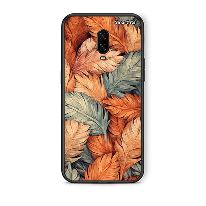 OnePlus 6 Autumn Leaves θήκη από τη Smartfits με σχέδιο στο πίσω μέρος και μαύρο περίβλημα | Smartphone case with colorful back and black bezels by Smartfits