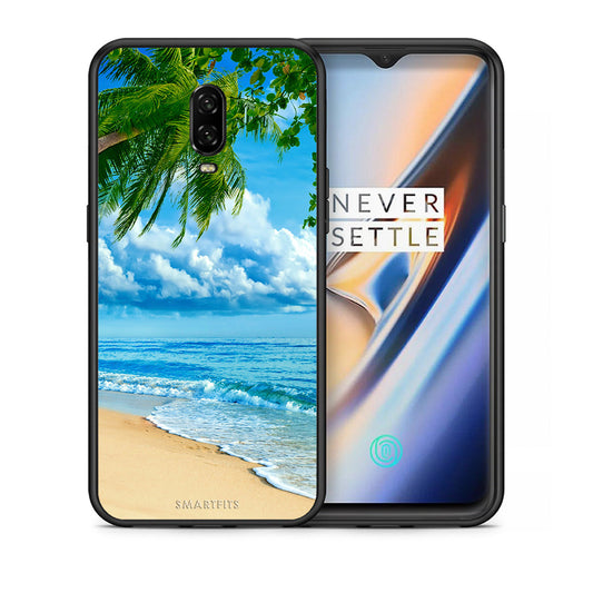 Θήκη OnePlus 6T Beautiful Beach από τη Smartfits με σχέδιο στο πίσω μέρος και μαύρο περίβλημα | OnePlus 6T Beautiful Beach case with colorful back and black bezels