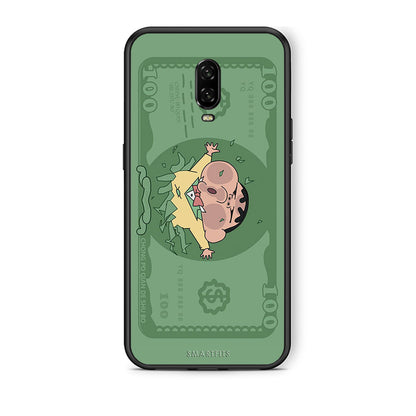 OnePlus 6T Big Money Θήκη Αγίου Βαλεντίνου από τη Smartfits με σχέδιο στο πίσω μέρος και μαύρο περίβλημα | Smartphone case with colorful back and black bezels by Smartfits