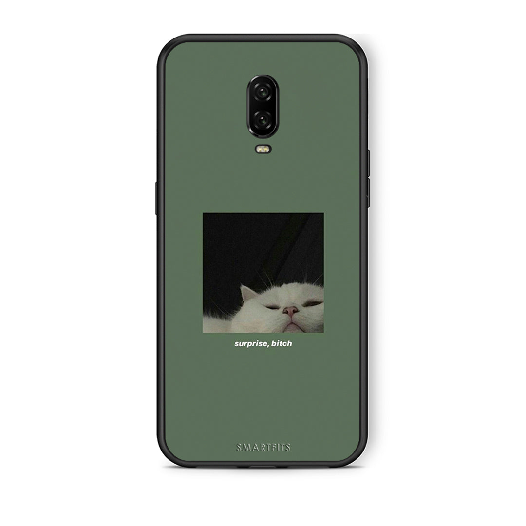OnePlus 6T Bitch Surprise θήκη από τη Smartfits με σχέδιο στο πίσω μέρος και μαύρο περίβλημα | Smartphone case with colorful back and black bezels by Smartfits
