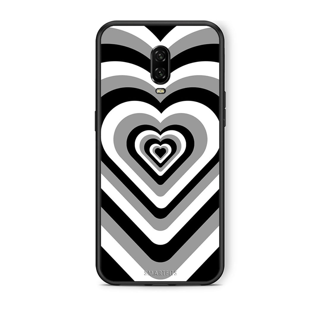 OnePlus 6T Black Hearts θήκη από τη Smartfits με σχέδιο στο πίσω μέρος και μαύρο περίβλημα | Smartphone case with colorful back and black bezels by Smartfits