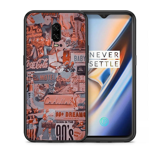 Θήκη OnePlus 6T Born In 90s από τη Smartfits με σχέδιο στο πίσω μέρος και μαύρο περίβλημα | OnePlus 6T Born In 90s case with colorful back and black bezels
