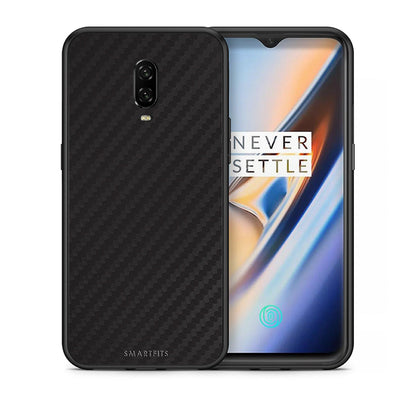 Θήκη OnePlus 6T Carbon Black από τη Smartfits με σχέδιο στο πίσω μέρος και μαύρο περίβλημα | OnePlus 6T Carbon Black case with colorful back and black bezels