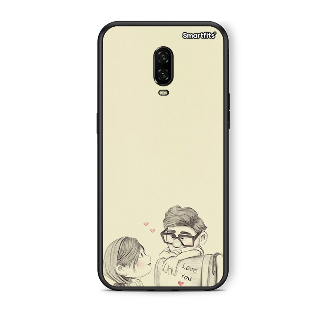 OnePlus 6T Carl And Ellie θήκη από τη Smartfits με σχέδιο στο πίσω μέρος και μαύρο περίβλημα | Smartphone case with colorful back and black bezels by Smartfits