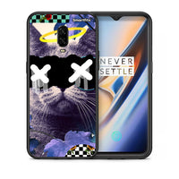 Thumbnail for Θήκη OnePlus 6T Cat Collage από τη Smartfits με σχέδιο στο πίσω μέρος και μαύρο περίβλημα | OnePlus 6T Cat Collage case with colorful back and black bezels