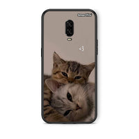 Thumbnail for OnePlus 6T Cats In Love Θήκη από τη Smartfits με σχέδιο στο πίσω μέρος και μαύρο περίβλημα | Smartphone case with colorful back and black bezels by Smartfits