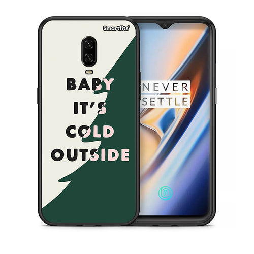 Θήκη OnePlus 6 Cold Outside από τη Smartfits με σχέδιο στο πίσω μέρος και μαύρο περίβλημα | OnePlus 6 Cold Outside case with colorful back and black bezels