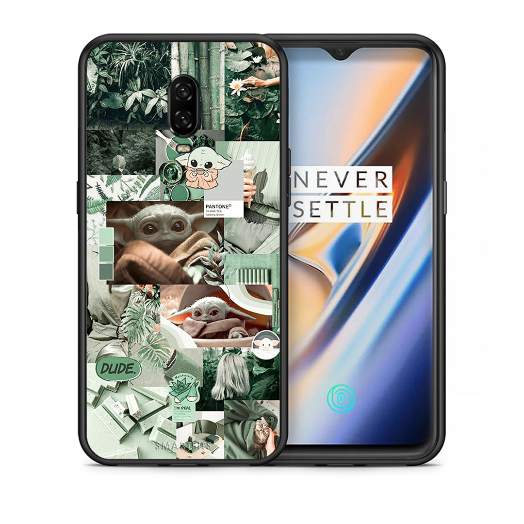 Θήκη Αγίου Βαλεντίνου OnePlus 6T Collage Dude από τη Smartfits με σχέδιο στο πίσω μέρος και μαύρο περίβλημα | OnePlus 6T Collage Dude case with colorful back and black bezels