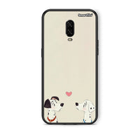 Thumbnail for OnePlus 6T Dalmatians Love θήκη από τη Smartfits με σχέδιο στο πίσω μέρος και μαύρο περίβλημα | Smartphone case with colorful back and black bezels by Smartfits
