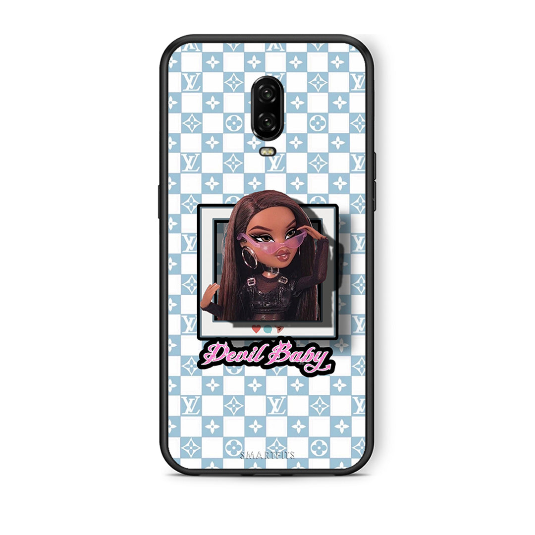 OnePlus 6T Devil Baby Θήκη Αγίου Βαλεντίνου από τη Smartfits με σχέδιο στο πίσω μέρος και μαύρο περίβλημα | Smartphone case with colorful back and black bezels by Smartfits