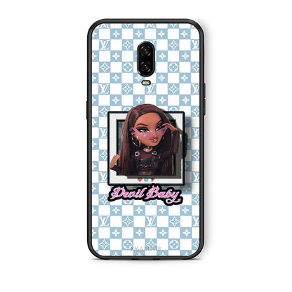 OnePlus 6T Devil Baby Θήκη Αγίου Βαλεντίνου από τη Smartfits με σχέδιο στο πίσω μέρος και μαύρο περίβλημα | Smartphone case with colorful back and black bezels by Smartfits