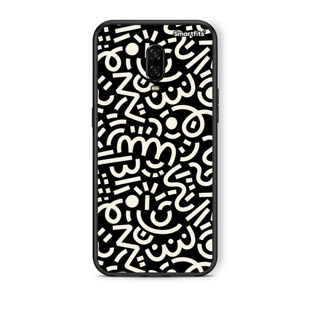 OnePlus 6 Doodle Art θήκη από τη Smartfits με σχέδιο στο πίσω μέρος και μαύρο περίβλημα | Smartphone case with colorful back and black bezels by Smartfits