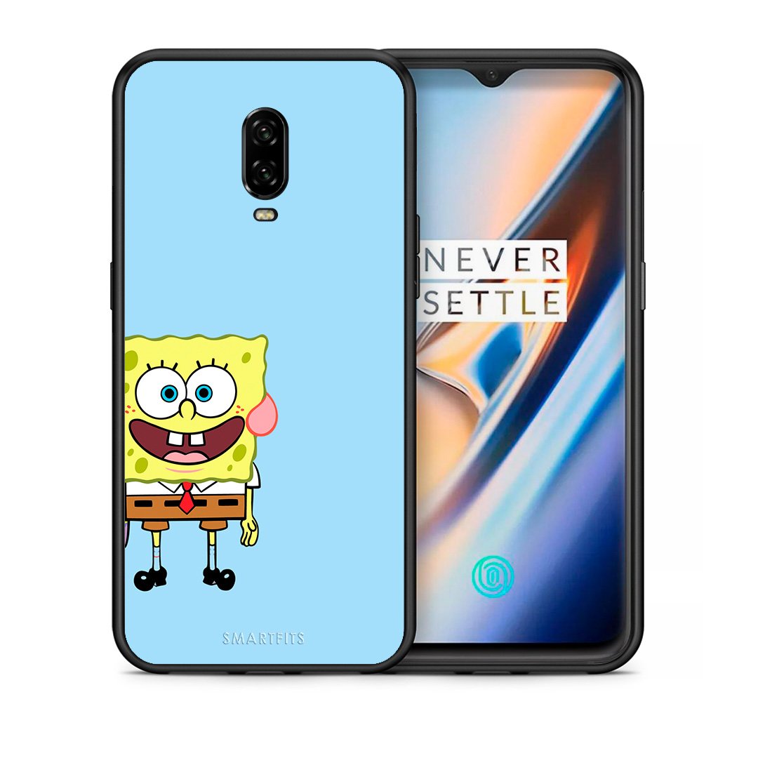 Θήκη OnePlus 6T Friends Bob από τη Smartfits με σχέδιο στο πίσω μέρος και μαύρο περίβλημα | OnePlus 6T Friends Bob case with colorful back and black bezels