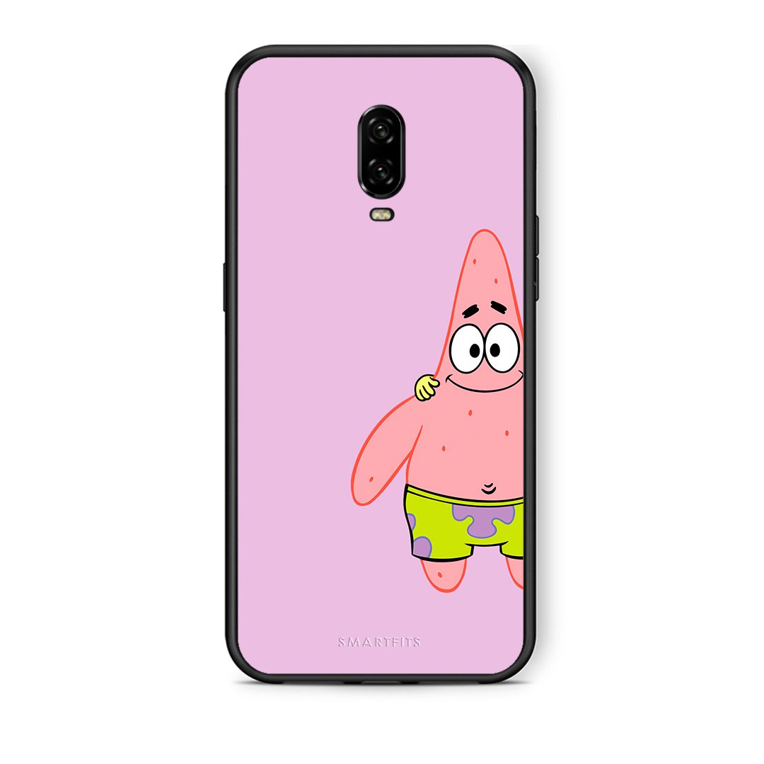 OnePlus 6T  Friends Patrick θήκη από τη Smartfits με σχέδιο στο πίσω μέρος και μαύρο περίβλημα | Smartphone case with colorful back and black bezels by Smartfits