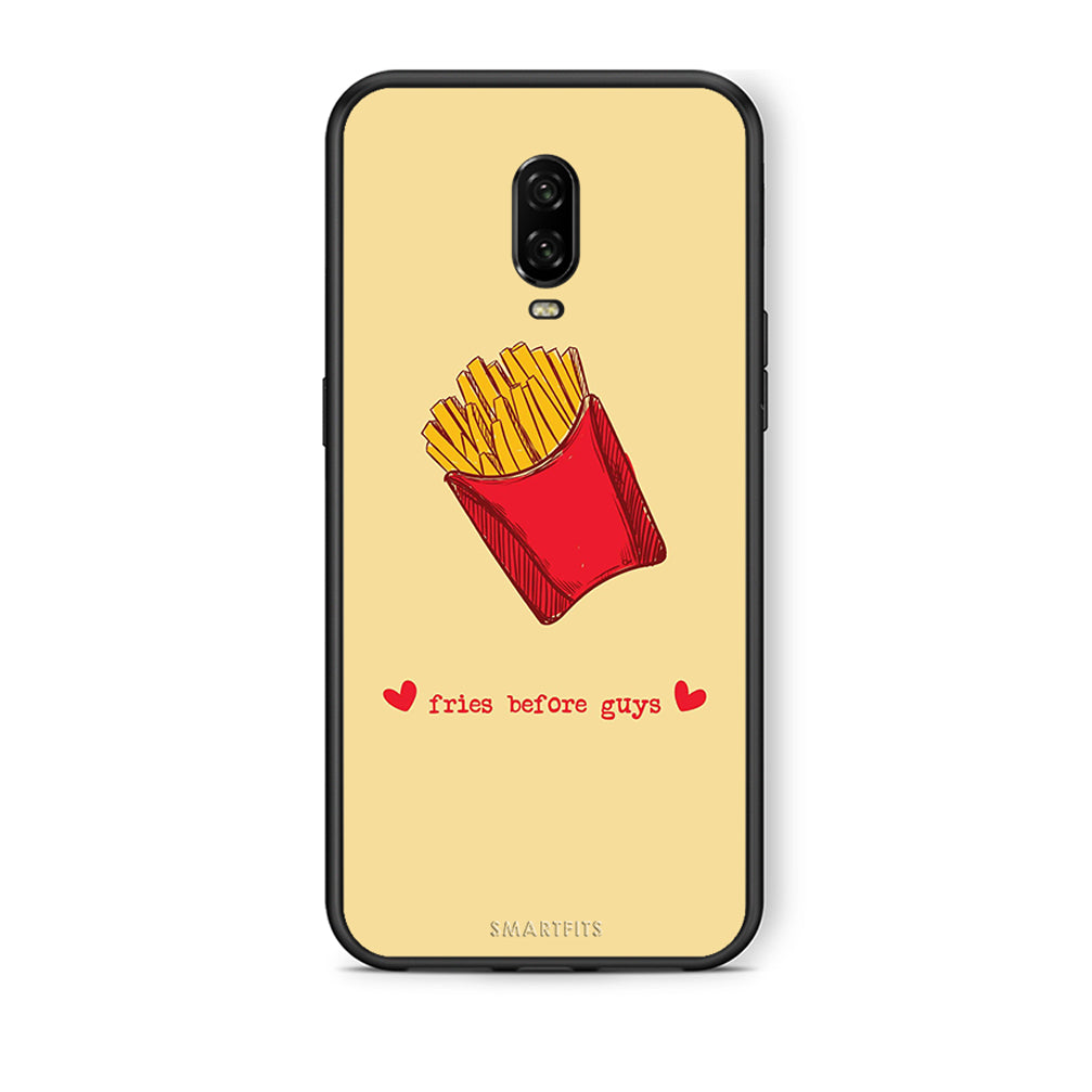 OnePlus 6T Fries Before Guys Θήκη Αγίου Βαλεντίνου από τη Smartfits με σχέδιο στο πίσω μέρος και μαύρο περίβλημα | Smartphone case with colorful back and black bezels by Smartfits