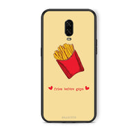 Thumbnail for OnePlus 6T Fries Before Guys Θήκη Αγίου Βαλεντίνου από τη Smartfits με σχέδιο στο πίσω μέρος και μαύρο περίβλημα | Smartphone case with colorful back and black bezels by Smartfits