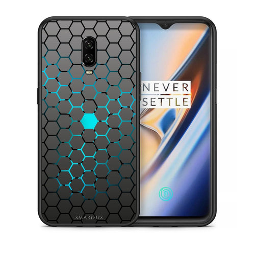 Θήκη OnePlus 6T Hexagonal Geometric από τη Smartfits με σχέδιο στο πίσω μέρος και μαύρο περίβλημα | OnePlus 6T Hexagonal Geometric case with colorful back and black bezels