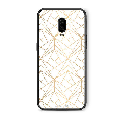 111 - OnePlus 6T Luxury White Geometric case, cover, bumper