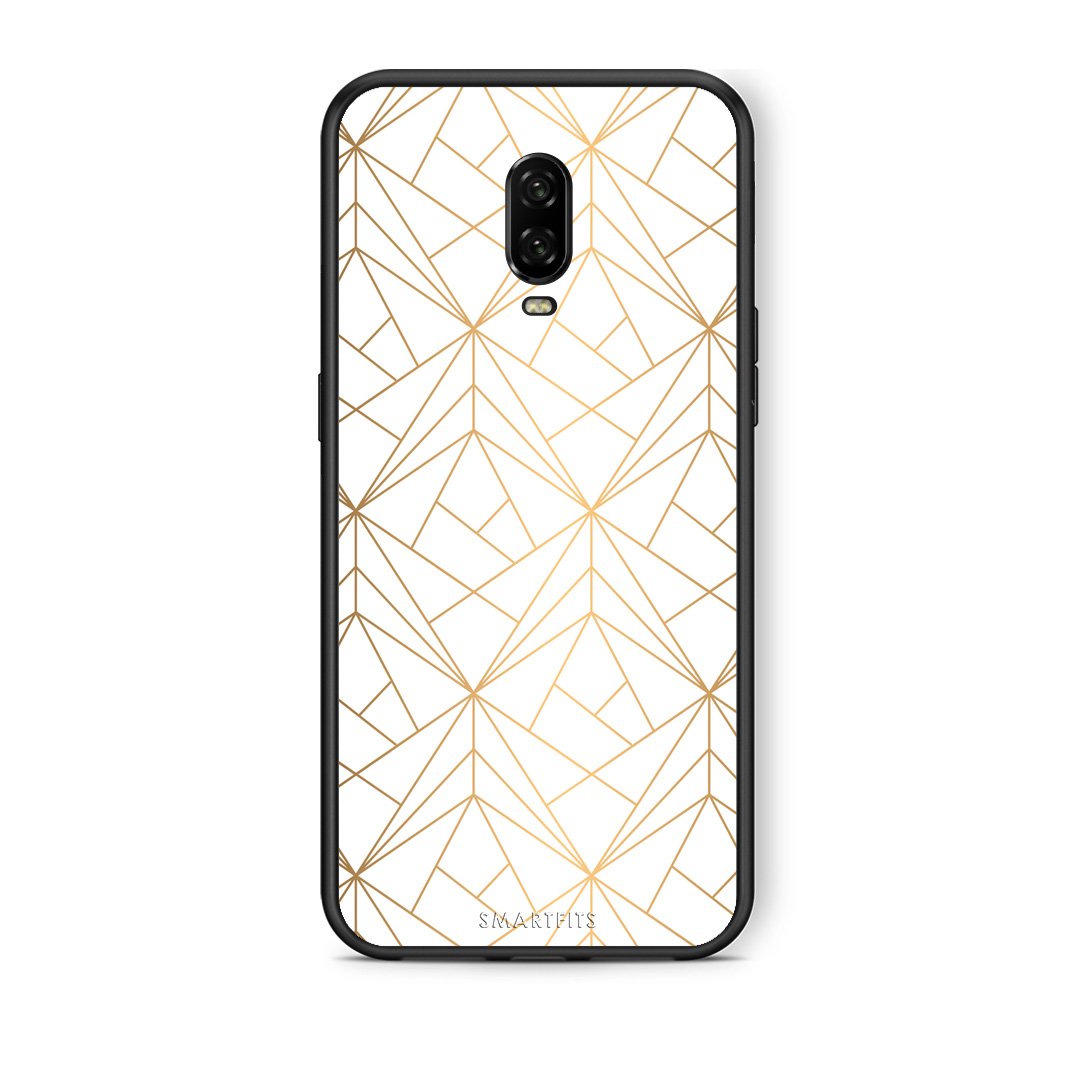 111 - OnePlus 6T Luxury White Geometric case, cover, bumper