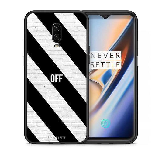 Θήκη OnePlus 6T Get Off από τη Smartfits με σχέδιο στο πίσω μέρος και μαύρο περίβλημα | OnePlus 6T Get Off case with colorful back and black bezels