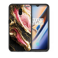 Thumbnail for Θήκη OnePlus 6T Glamorous Pink Marble από τη Smartfits με σχέδιο στο πίσω μέρος και μαύρο περίβλημα | OnePlus 6T Glamorous Pink Marble case with colorful back and black bezels