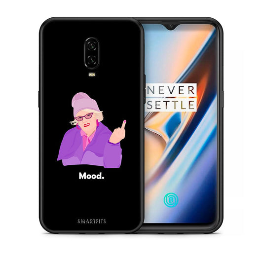 Θήκη OnePlus 6T Grandma Mood Black από τη Smartfits με σχέδιο στο πίσω μέρος και μαύρο περίβλημα | OnePlus 6T Grandma Mood Black case with colorful back and black bezels