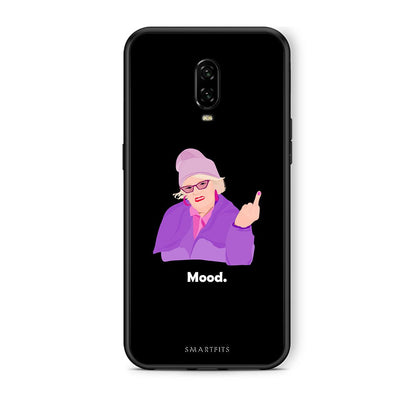 OnePlus 6T Grandma Mood Black θήκη από τη Smartfits με σχέδιο στο πίσω μέρος και μαύρο περίβλημα | Smartphone case with colorful back and black bezels by Smartfits