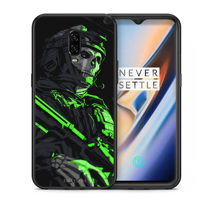Θήκη Αγίου Βαλεντίνου OnePlus 6T Green Soldier από τη Smartfits με σχέδιο στο πίσω μέρος και μαύρο περίβλημα | OnePlus 6T Green Soldier case with colorful back and black bezels