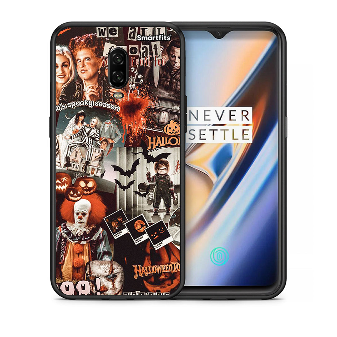 Θήκη OnePlus 6T Halloween Spooky Season από τη Smartfits με σχέδιο στο πίσω μέρος και μαύρο περίβλημα | OnePlus 6T Halloween Spooky Season case with colorful back and black bezels