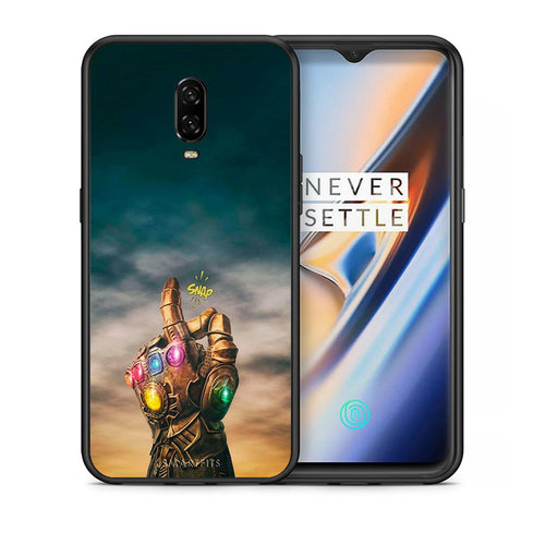 Θήκη OnePlus 6T Infinity Snap από τη Smartfits με σχέδιο στο πίσω μέρος και μαύρο περίβλημα | OnePlus 6T Infinity Snap case with colorful back and black bezels