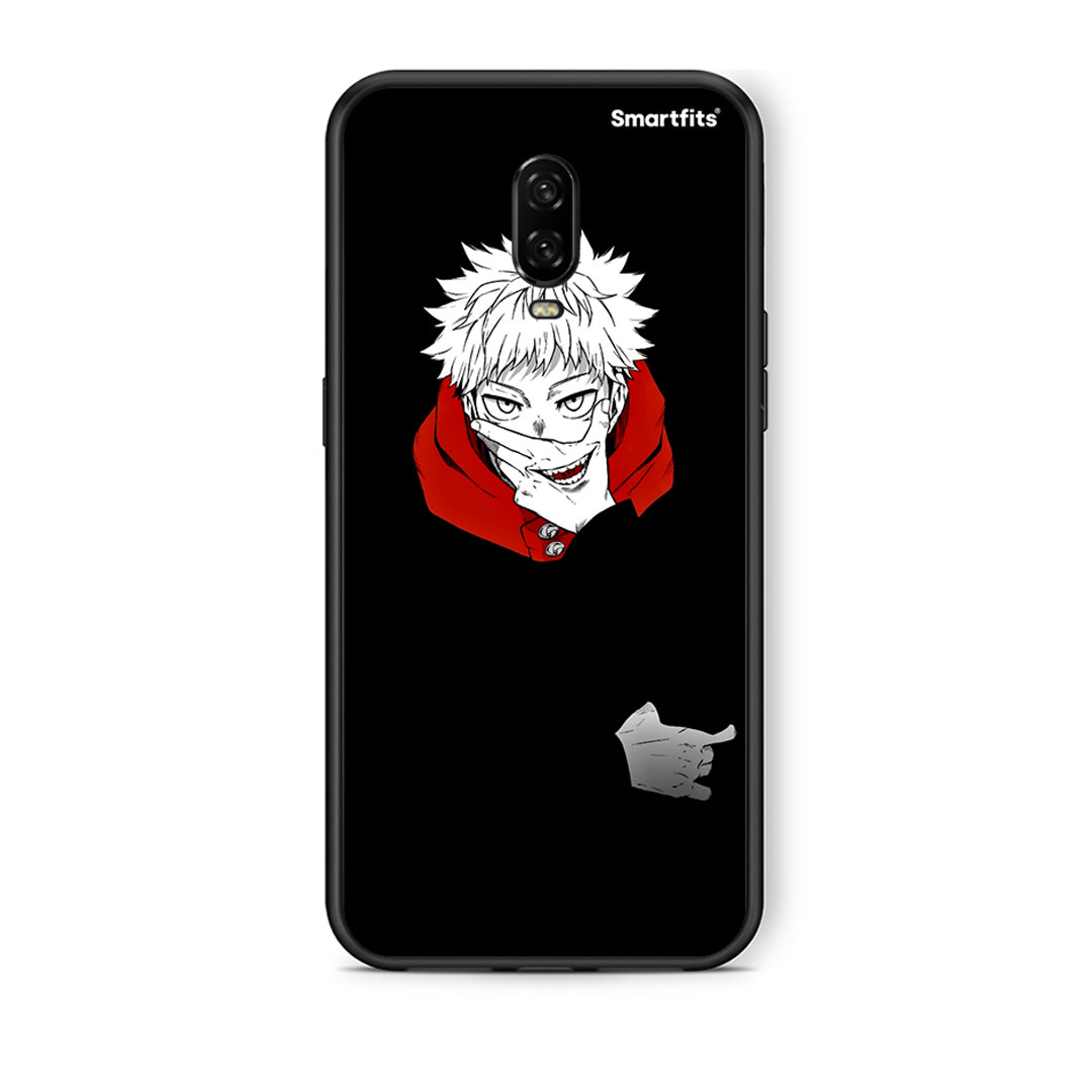 OnePlus 6T Itadori Anime θήκη από τη Smartfits με σχέδιο στο πίσω μέρος και μαύρο περίβλημα | Smartphone case with colorful back and black bezels by Smartfits