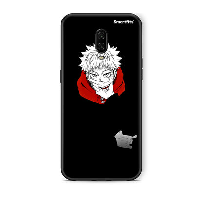 OnePlus 6T Itadori Anime θήκη από τη Smartfits με σχέδιο στο πίσω μέρος και μαύρο περίβλημα | Smartphone case with colorful back and black bezels by Smartfits