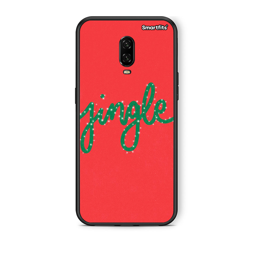 OnePlus 6T Jingle Xmas θήκη από τη Smartfits με σχέδιο στο πίσω μέρος και μαύρο περίβλημα | Smartphone case with colorful back and black bezels by Smartfits