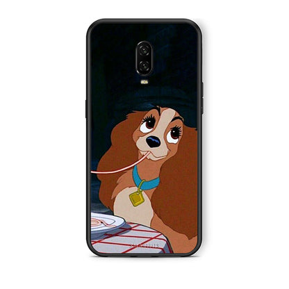 OnePlus 6T Lady And Tramp 2 Θήκη Αγίου Βαλεντίνου από τη Smartfits με σχέδιο στο πίσω μέρος και μαύρο περίβλημα | Smartphone case with colorful back and black bezels by Smartfits