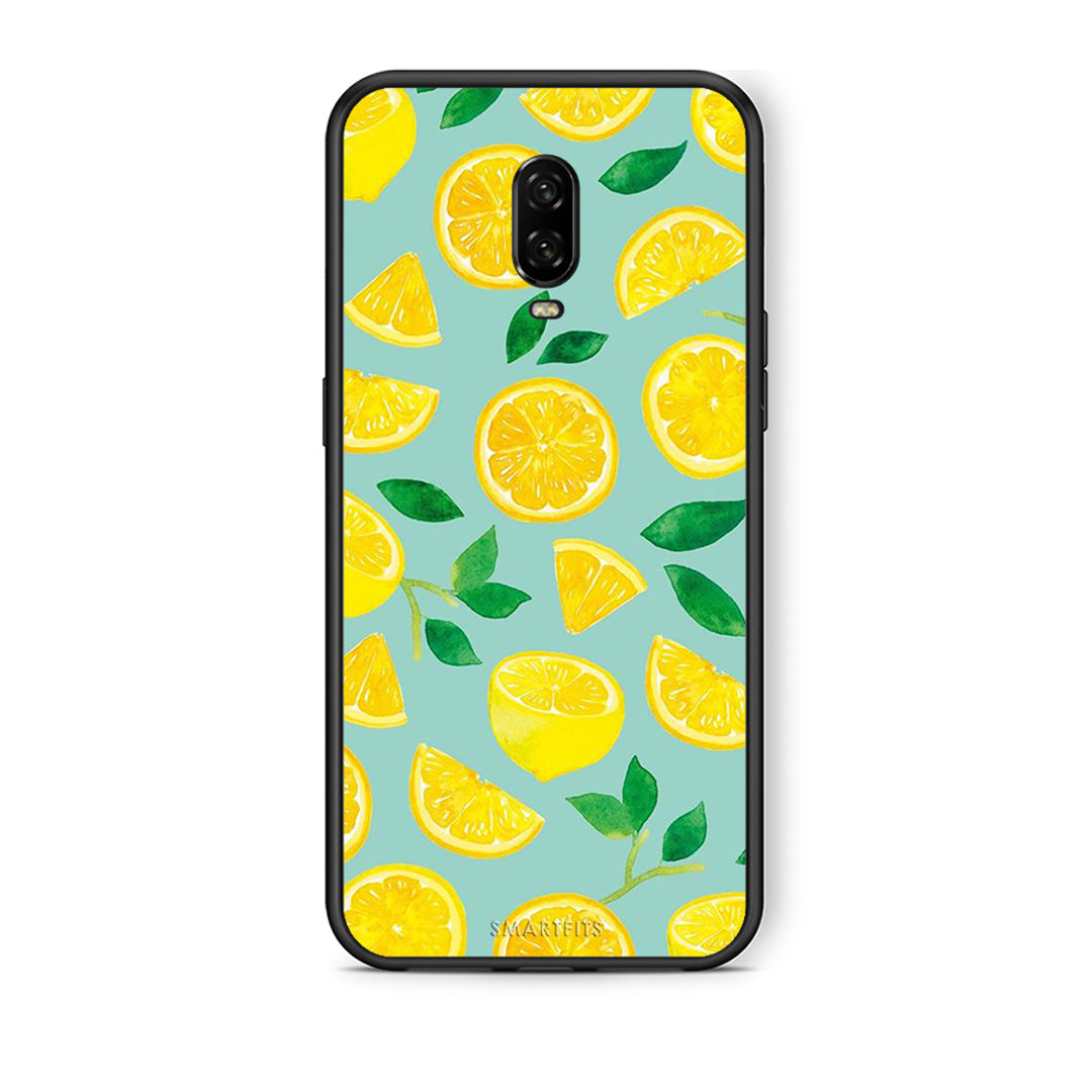 OnePlus 6T Lemons θήκη από τη Smartfits με σχέδιο στο πίσω μέρος και μαύρο περίβλημα | Smartphone case with colorful back and black bezels by Smartfits