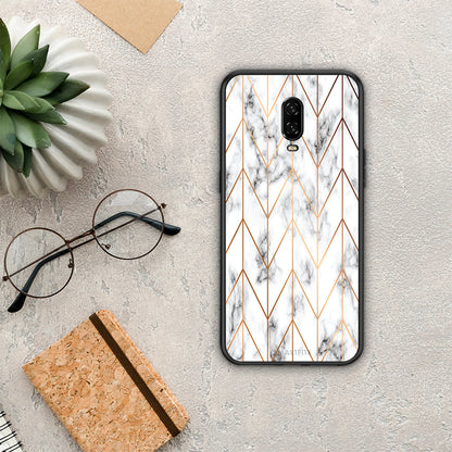 Marble Gold Geometric - OnePlus 6T θήκη