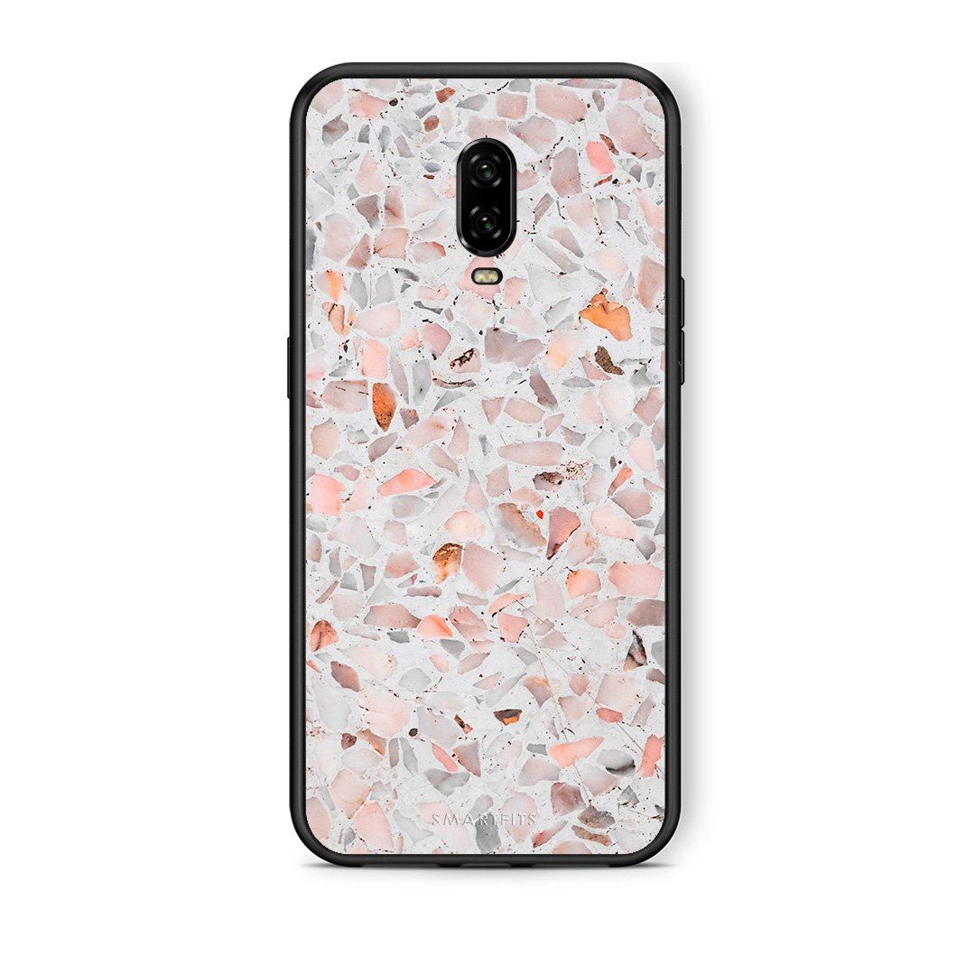 OnePlus 6T Marble Terrazzo θήκη από τη Smartfits με σχέδιο στο πίσω μέρος και μαύρο περίβλημα | Smartphone case with colorful back and black bezels by Smartfits