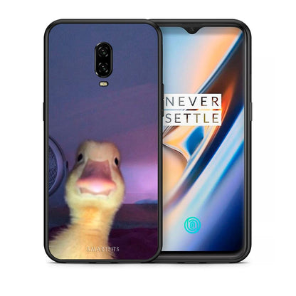 Θήκη OnePlus 6T Meme Duck από τη Smartfits με σχέδιο στο πίσω μέρος και μαύρο περίβλημα | OnePlus 6T Meme Duck case with colorful back and black bezels